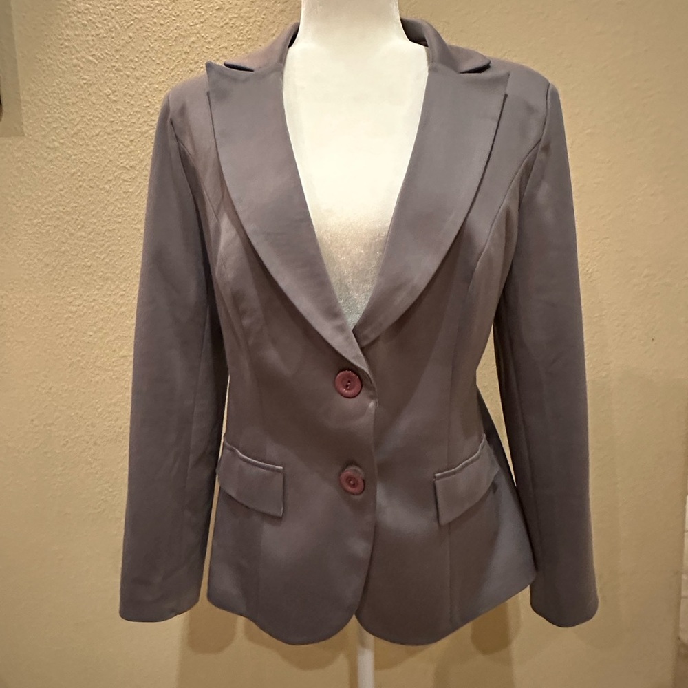 NWT Gray Women’s lined polyester Blazer, gray, FIGL brand, Size XL